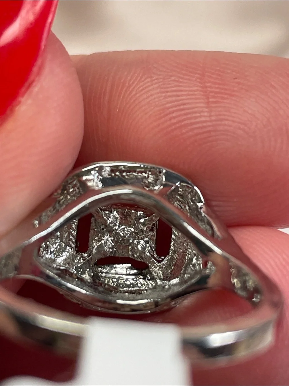 Bomb Party RETRO Diamond CZ on Rhodium Size 7